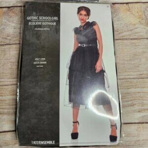 Gothic School Girl Wednesday Addam's Cosplay Halloween Costume Dress